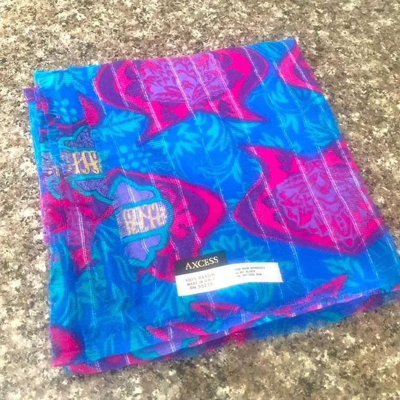 Vintage rare Axcess Rayon Scarf NWOT